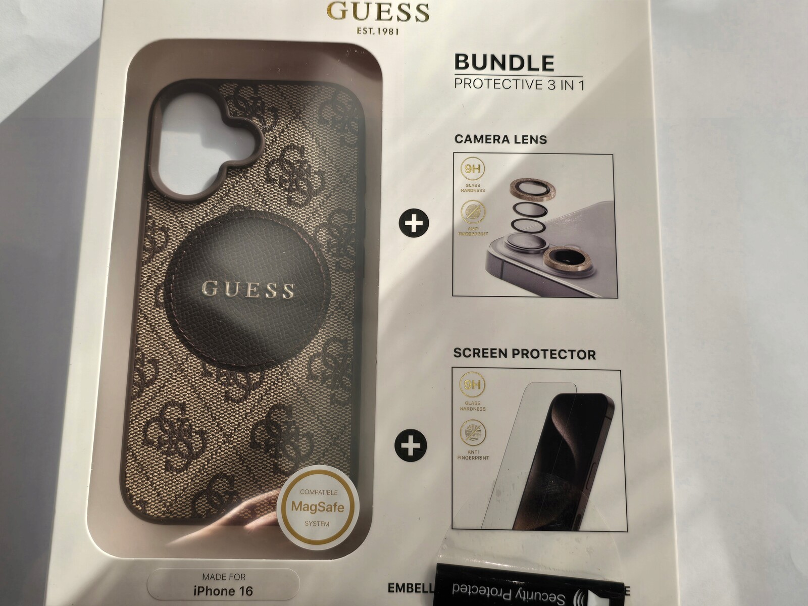 Guess sada 3v1 pro Iphone 16 pouzdro kompatibilní s MagSafe