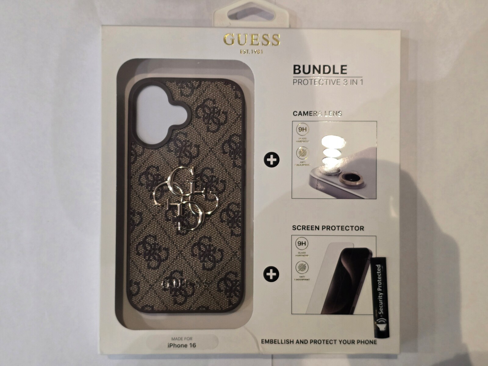 Guess sada 3v1 pro Iphone 16 Hnědá