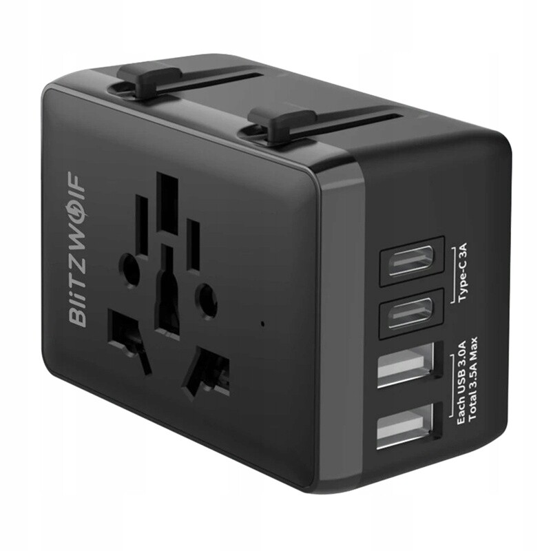 Cestovní adaptér 4v1 Blitzwolf BW-TA1 2xUSB C Pd 20W