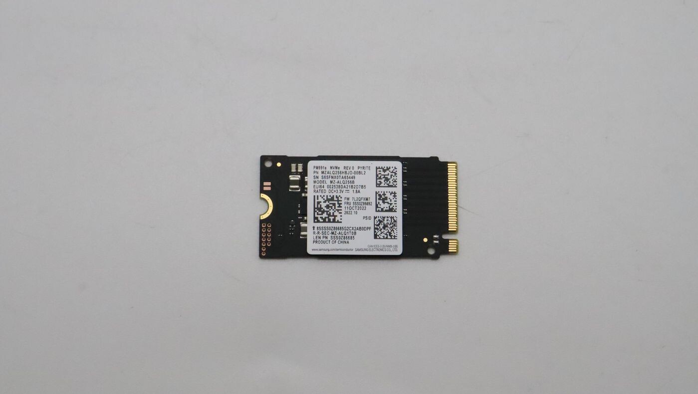 Lenovo 256GB M.2 NVMe Ssd s PCIe
