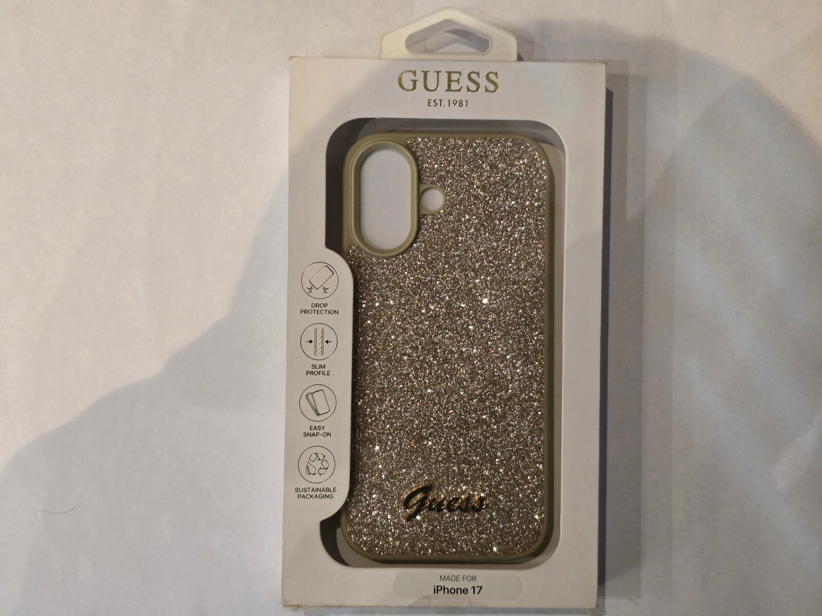 Guess pouzdro pro Iphone 17, zlaté