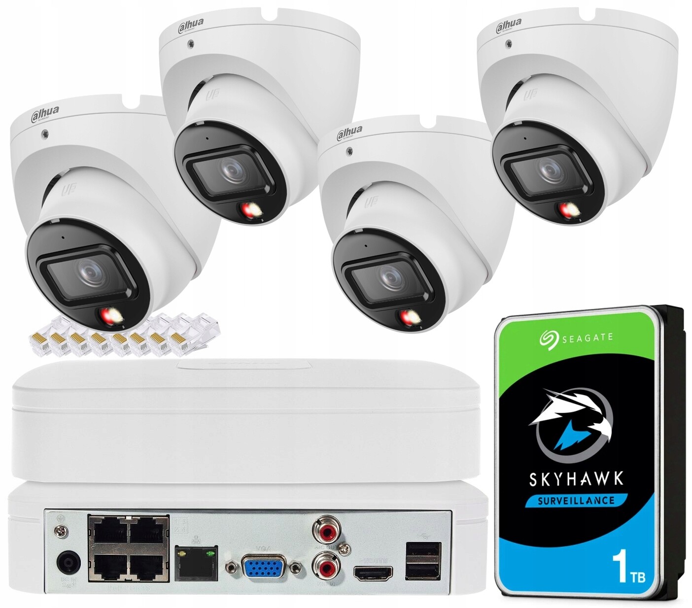 Sada pro monitorování 4 kamer 6MPx PoE Dahua Externí náhled Aplikace