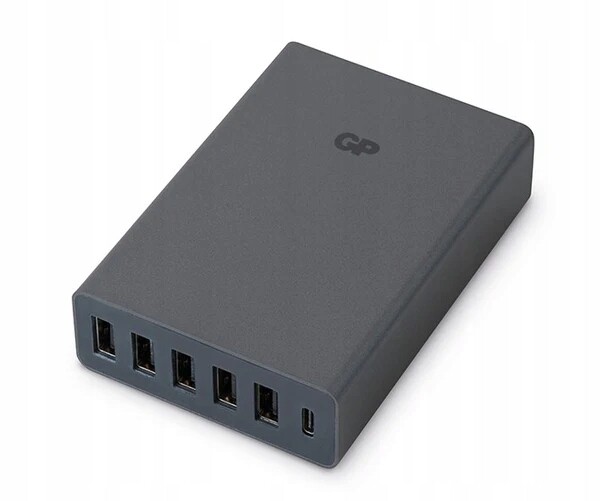 Multifunkční nabíječka Gp U601 5 portů Usb-a 1 Usb-c