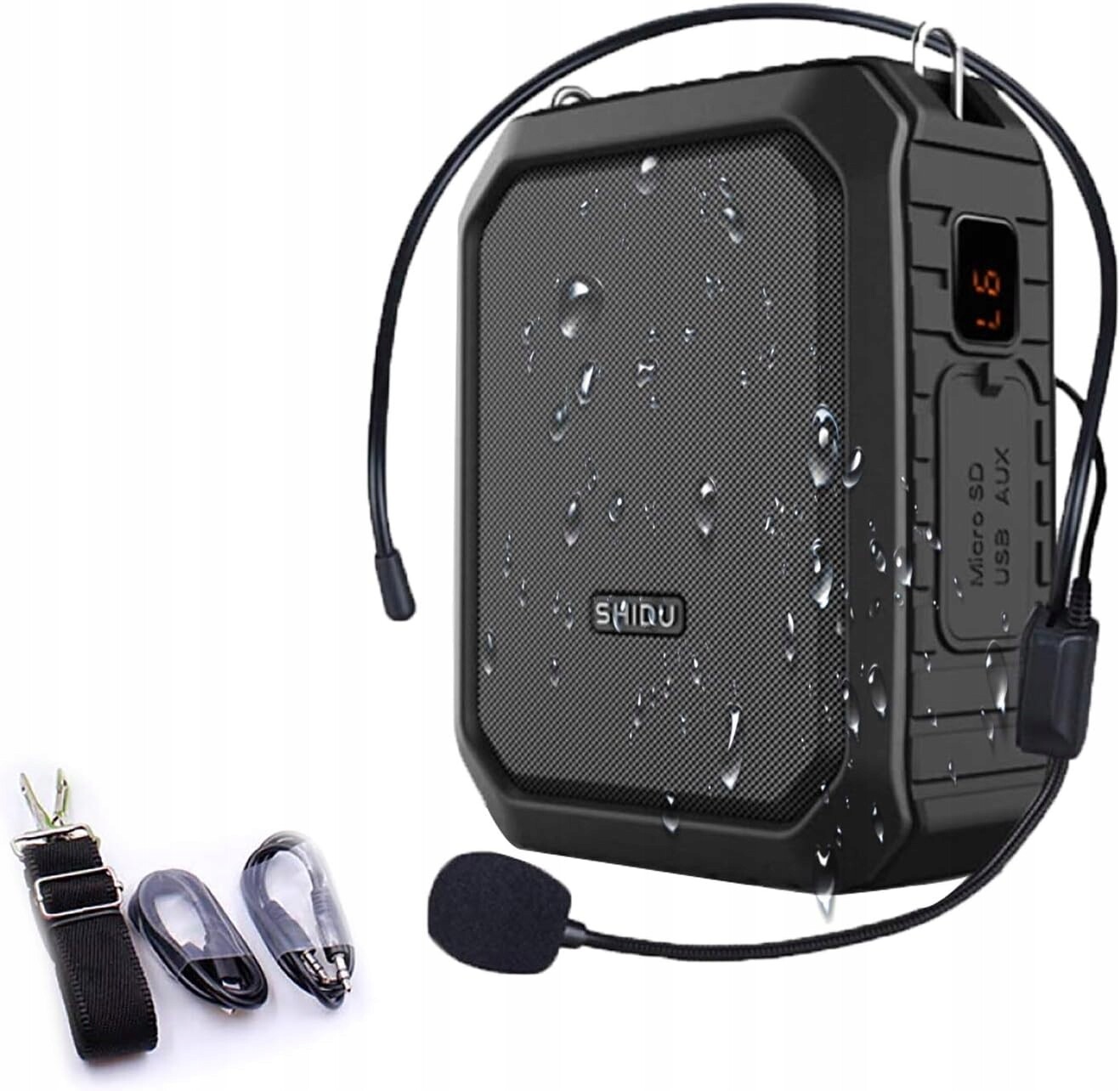 Zesilovač hlasu Bluetooth Power Bank Vodotěsný IPX5 Shidu 18W