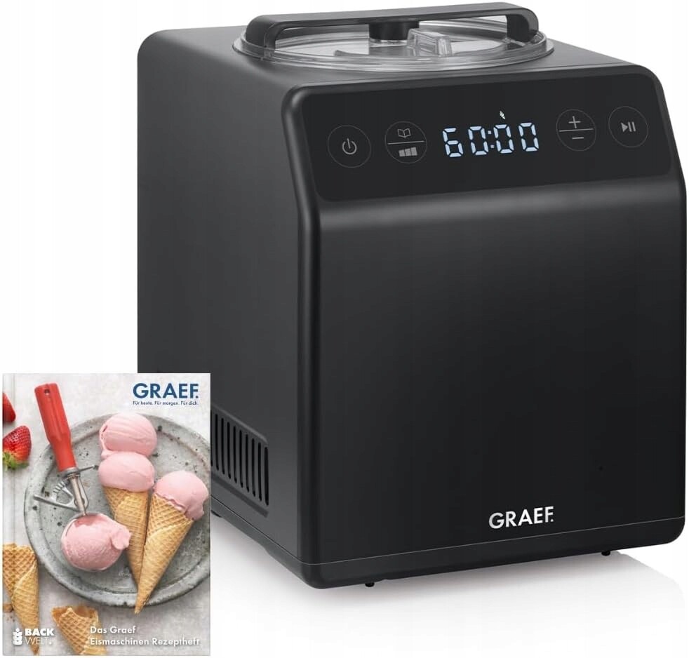 Graef IM706 Zmrzlinovač Jogurty 2L Automatické chlazení Šedá