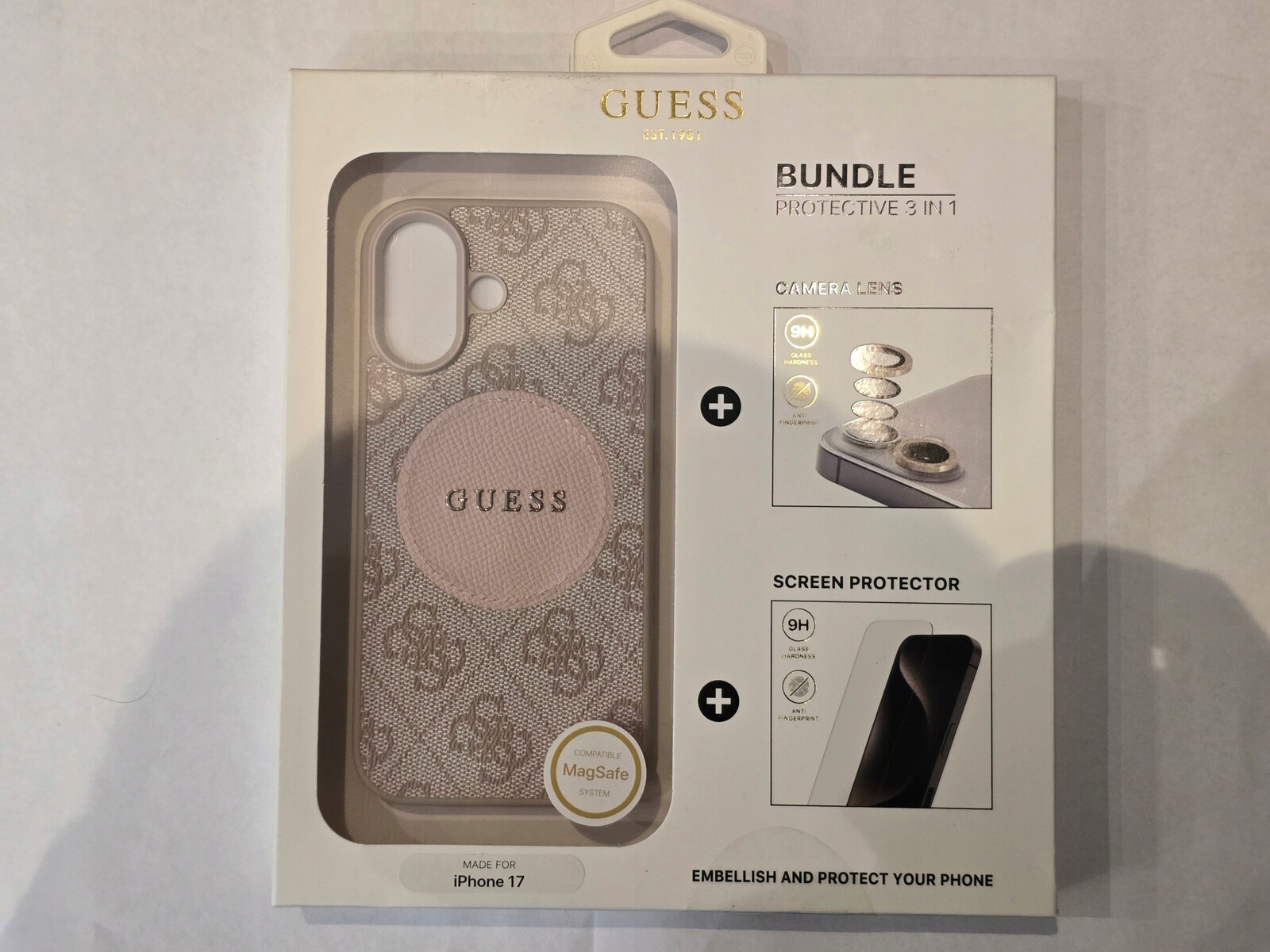 Guess sada 3v1 pro Iphone 17 Růžová