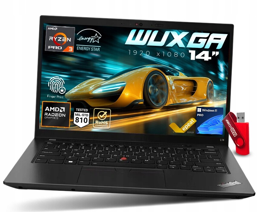 Notebook Lenovo ThinkPad L14 G4 R3 Pro 7330U 32GB 2TB Ssd 1920*1080 Ips W11