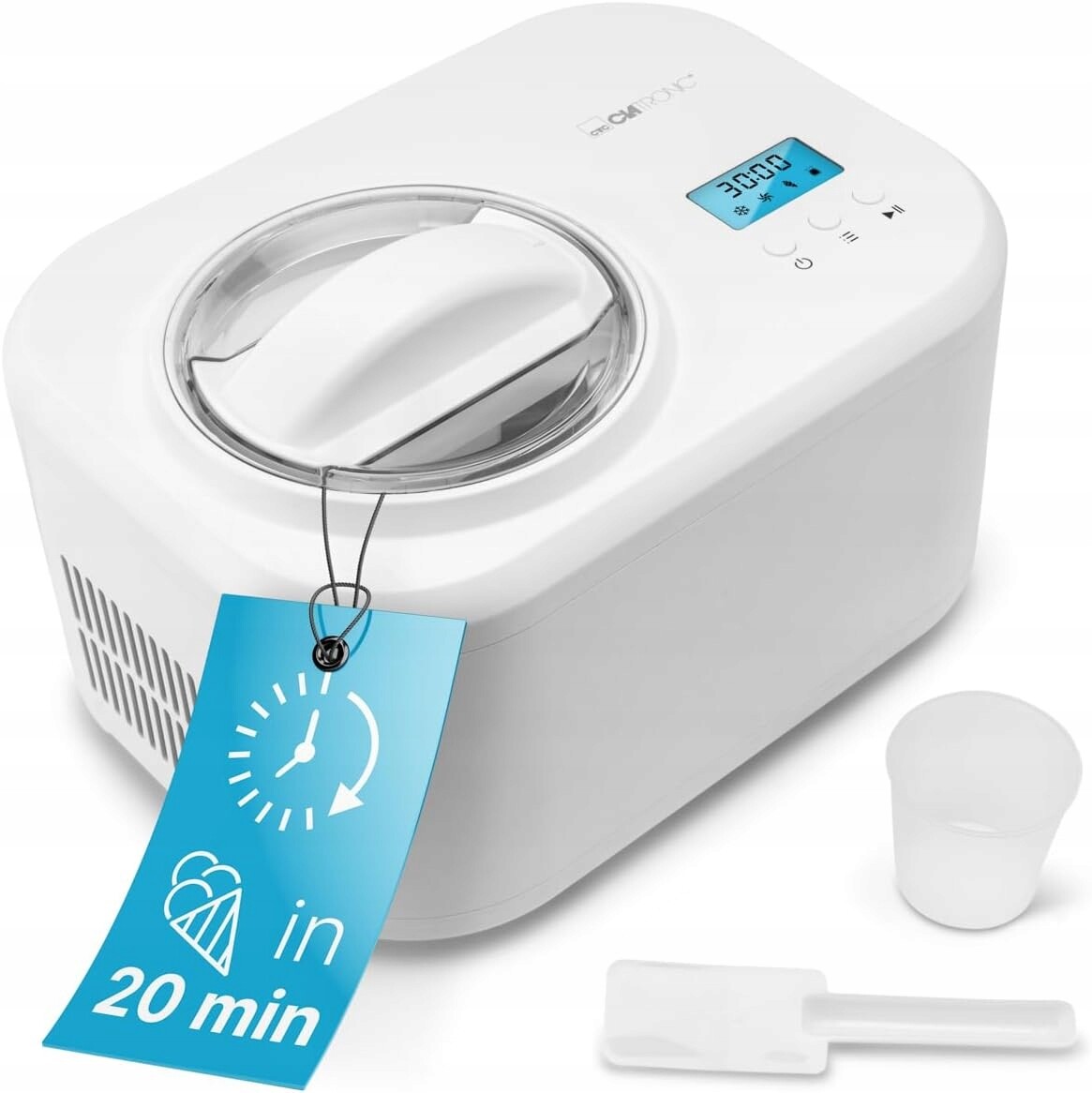 Clatronic ICM 3799 Zmrzlinový stroj Jogurt 2v1 20min 1L kompresor