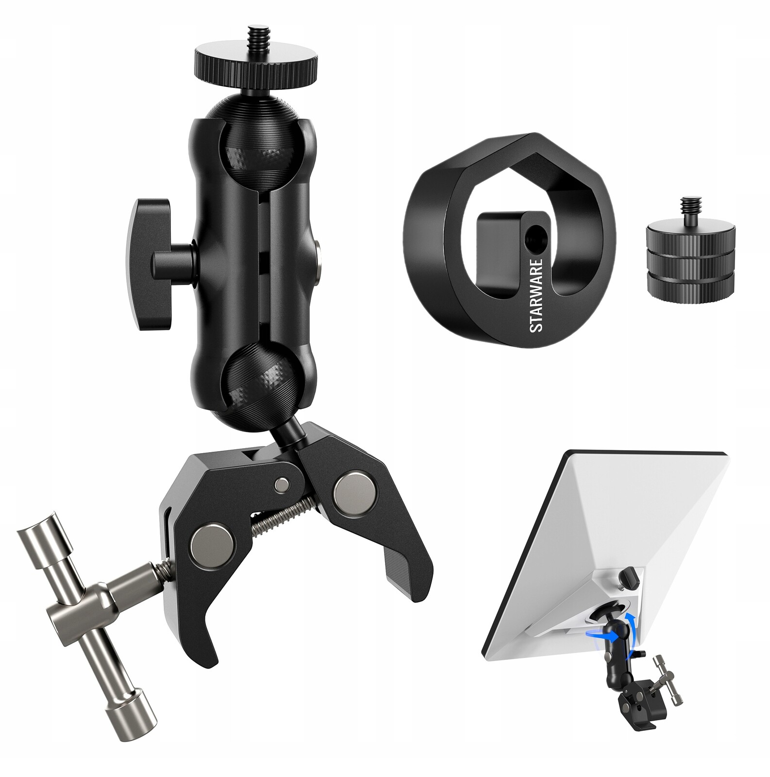 Adaptér Držák Upevnění Klips Svěrák pro StarLink Mini Závit 1/4