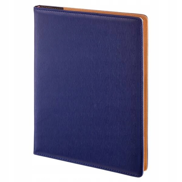 Denní modrý knižní kalendář A4 s vyměnitelnou náplní 2026