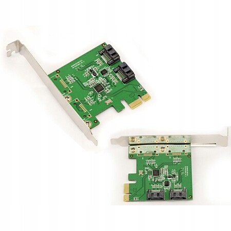 Karta řadiče Pci Express PCIe 2X Sata 3 6G Raid 0 1 Span.
