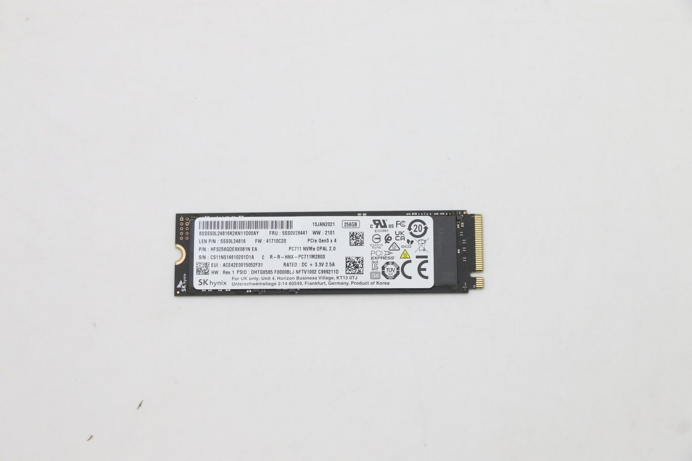 Lenovo 256G M.2 2280 PCIe3x4 Skh Op
