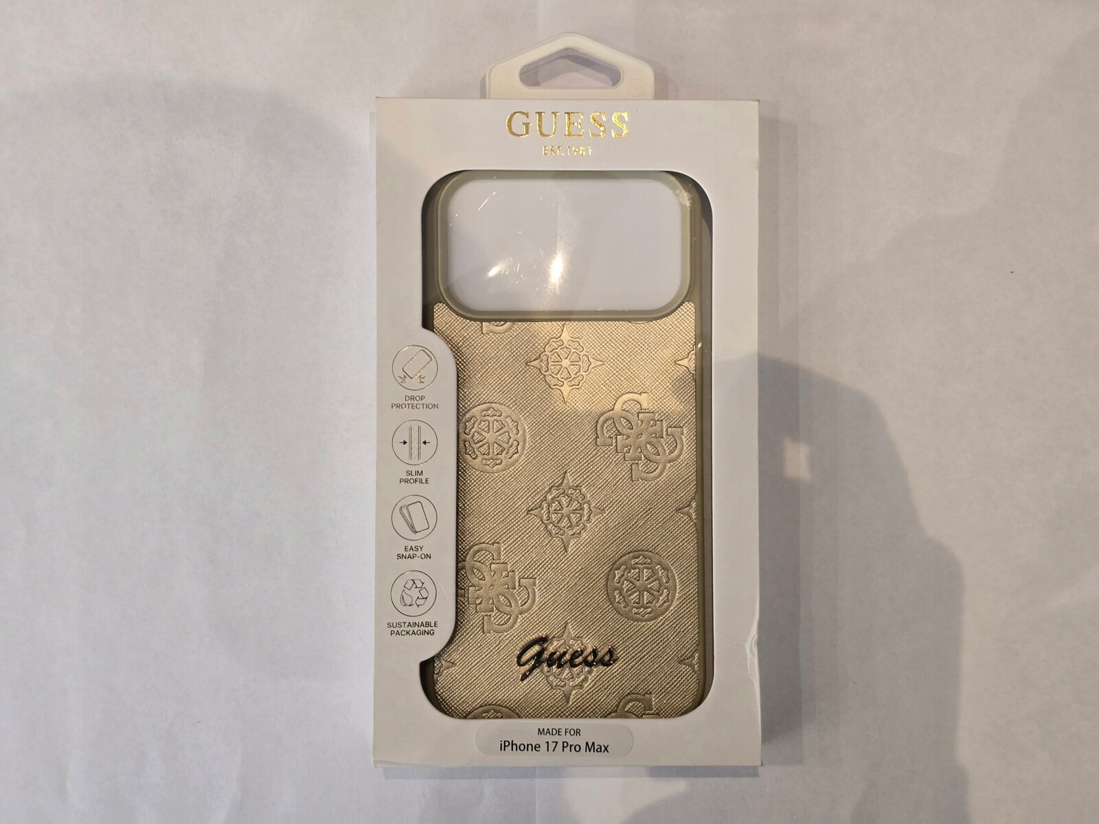 Guess pouzdro pro Iphone 17 Pro Max, zlaté