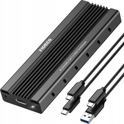 Fideco M203CP pouzdro kapsa pro disk M.2 NVMe Sata Ssd Usb 3.2 M+b Key