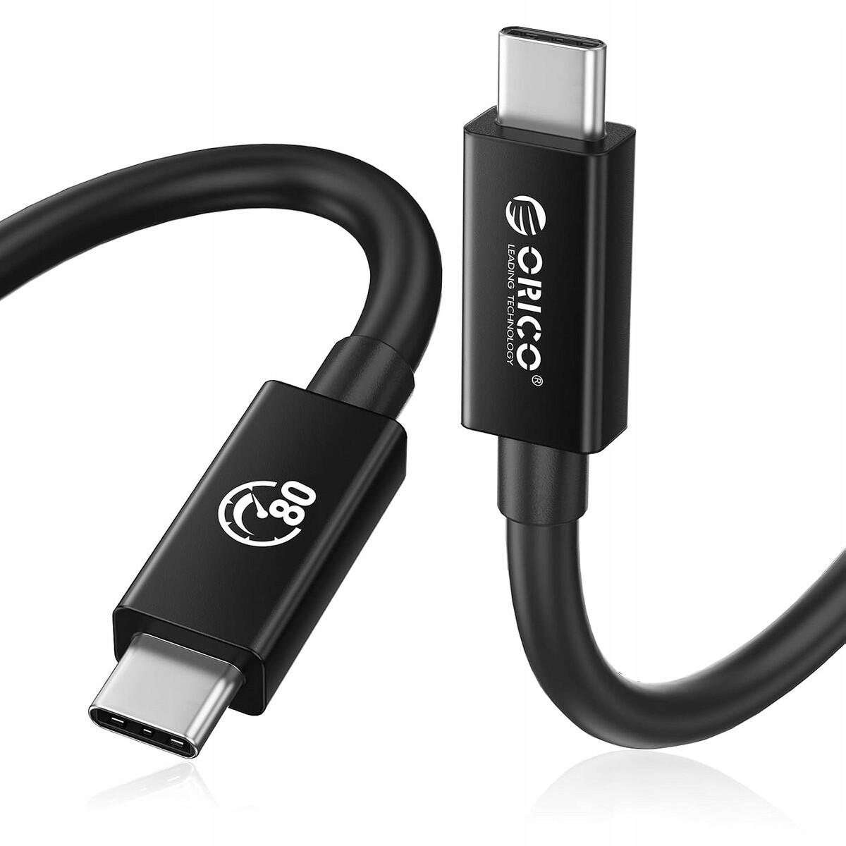 Orico Kabel Thunderbolt 5 Usb-c 80Gbps, 240W, 8K@60Hz, 1,5 m, černý