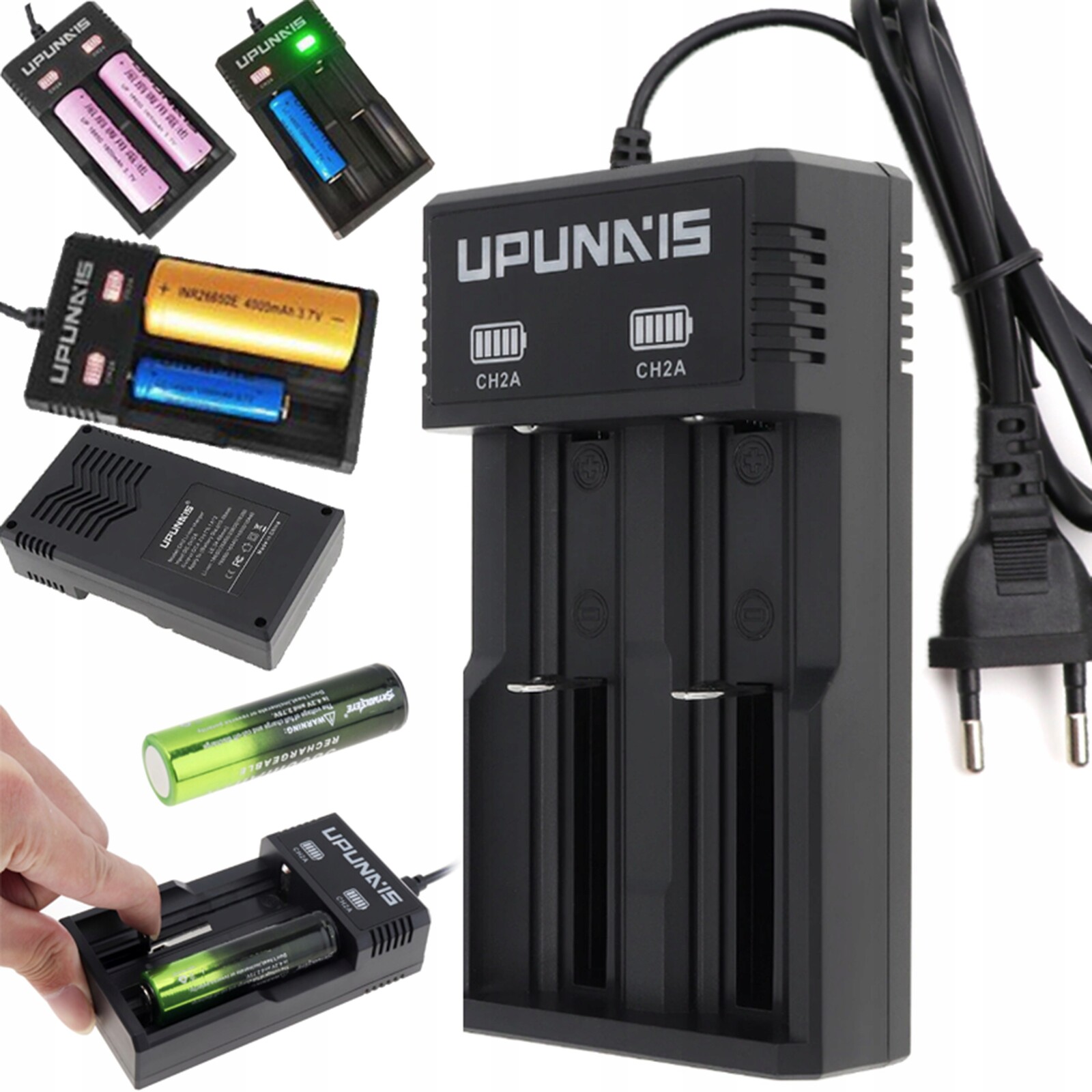 Univerzální síťová nabíječka pro akumulátory Li-ion 18650 14500 26650