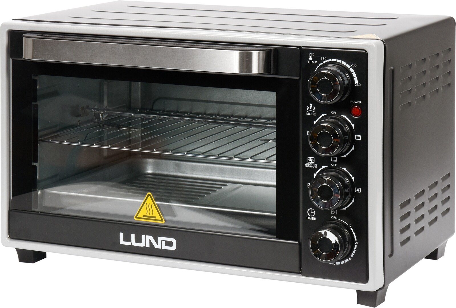 Mini trouba Lund 1600 W 28 l 28 l černá