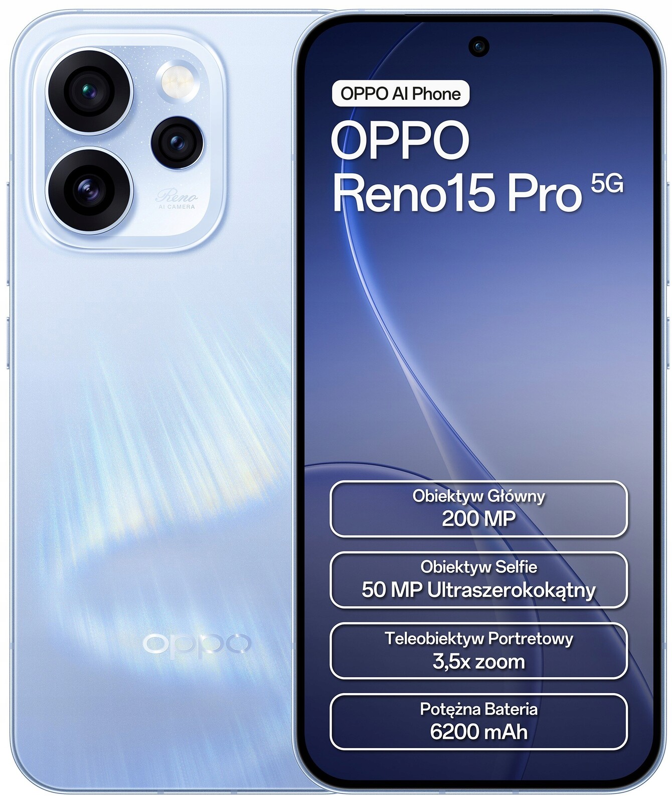 Smartphone Oppo Reno15 Pro 12 Gb 512 Gb 5G modrý