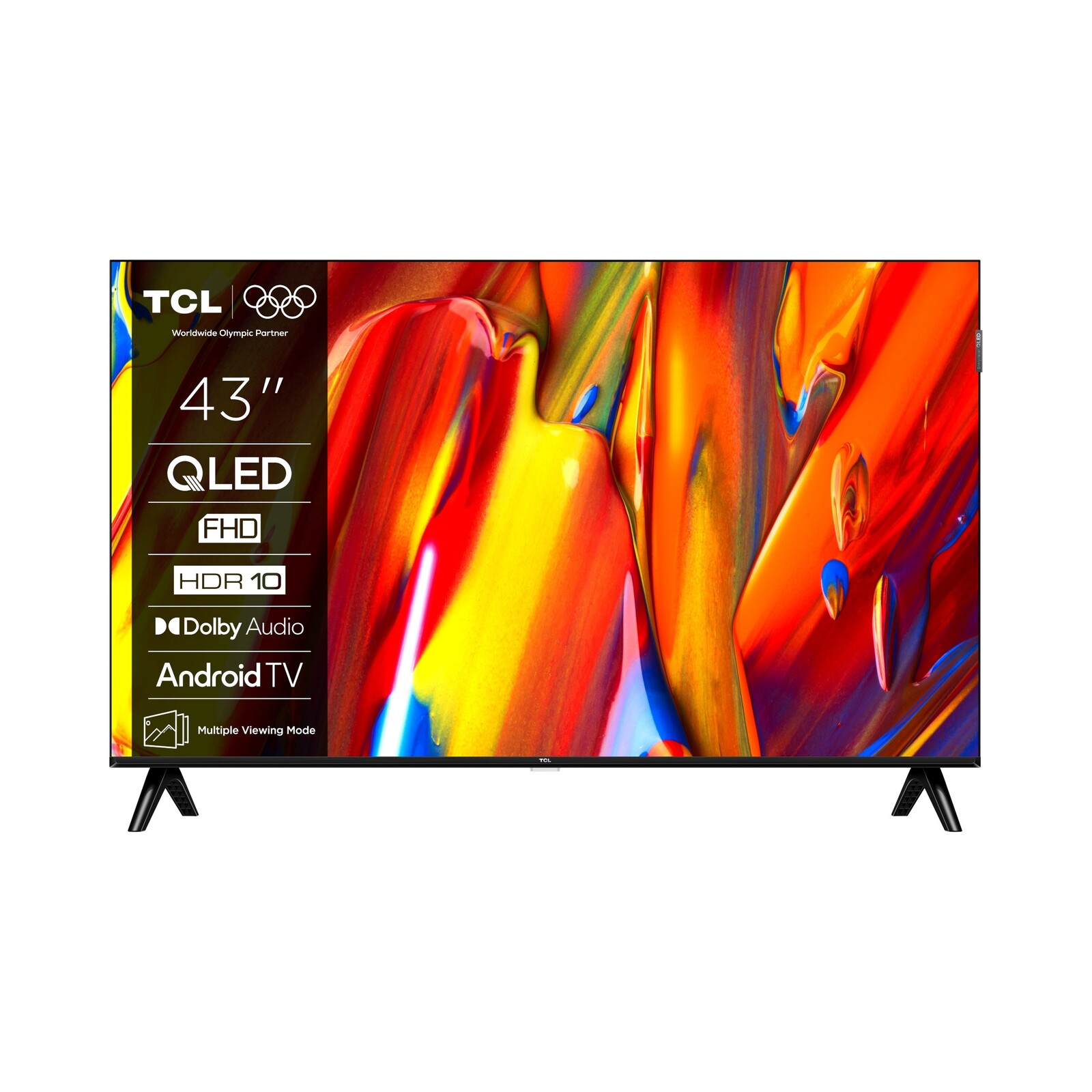 Televizor Tcl 43V5C Qled Smart Tv, 108 cm, Full Hd, Android Tv, Qled