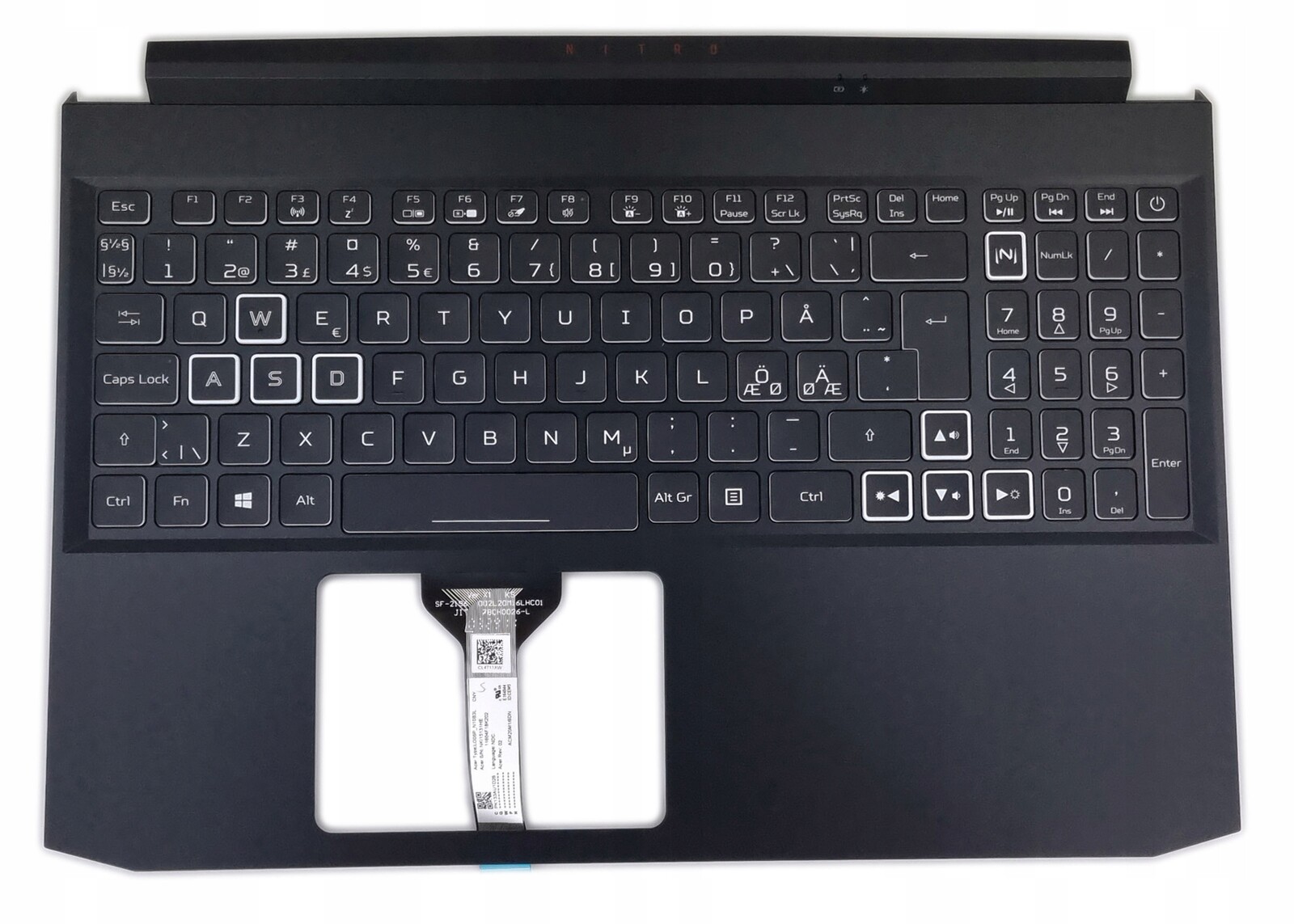 Nové Pouzdro Klávesnice Acer Nitro 5 AN515-55 RTX3060 Rgb Norská