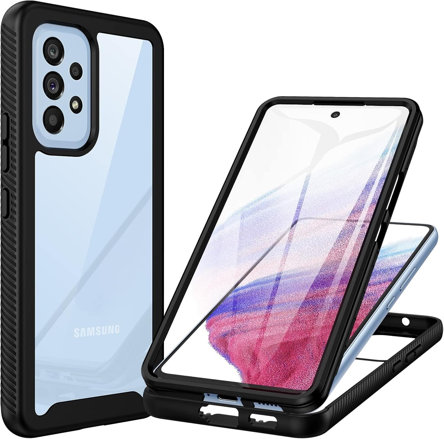Pouzdro pro Samsung Galaxy A53 5G Ochrana 360 Kryt obrazovky Otřesuvzdorný Černý