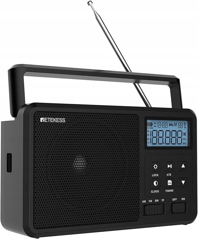 Retekess TR638 je přenosné rádio Am/fm/sw s Bluetooth připojením