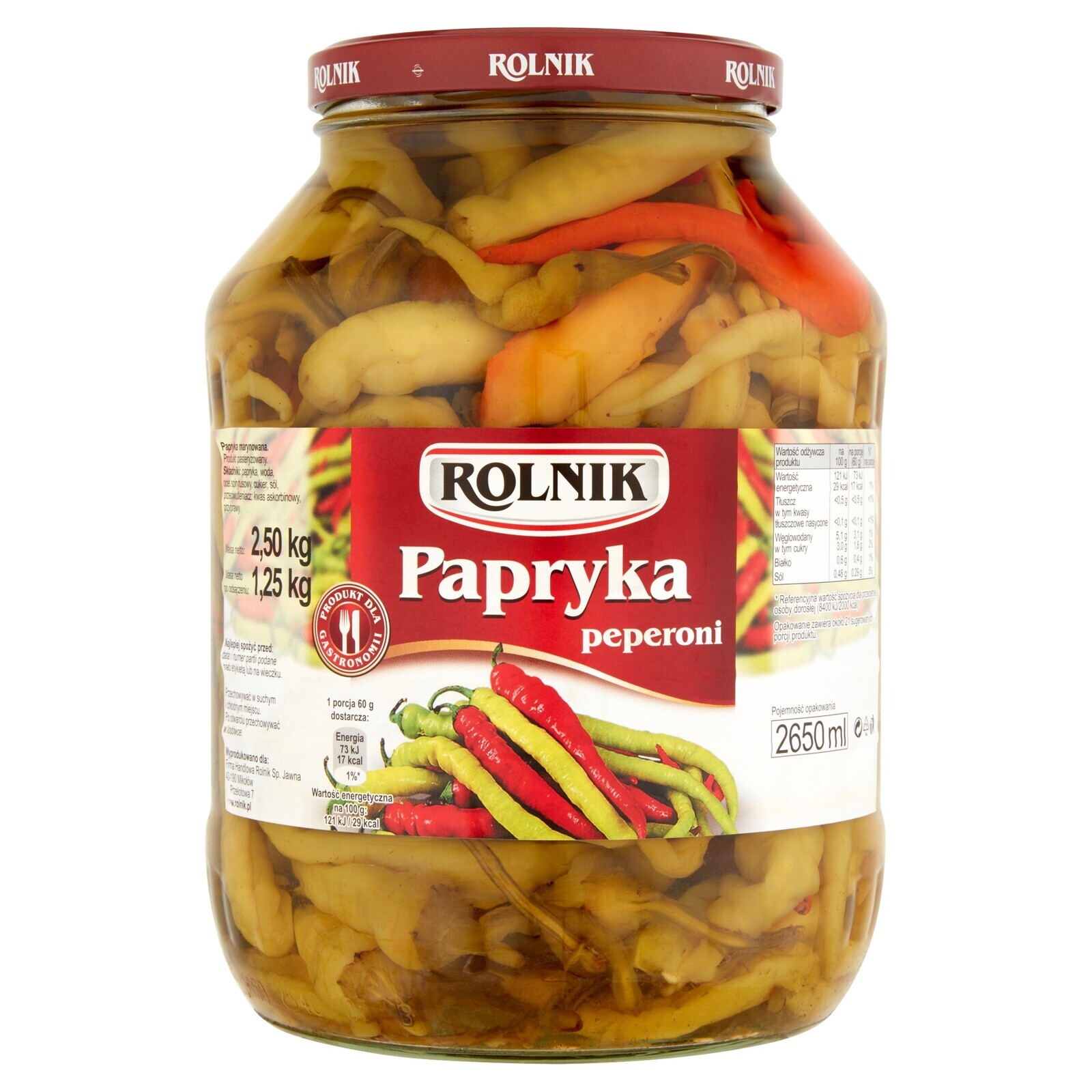 Paprika peperoni 2650 ml Rolnik