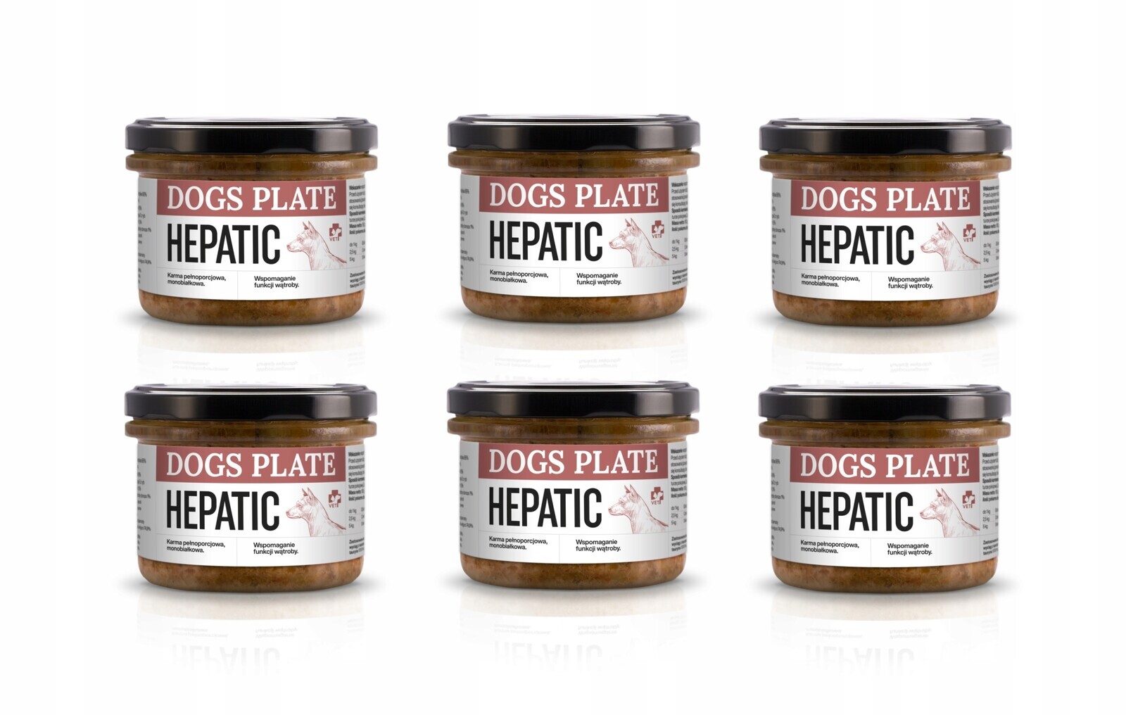 Dogs Plate Vet Hepatic – na onemocnění jater 6x180 g