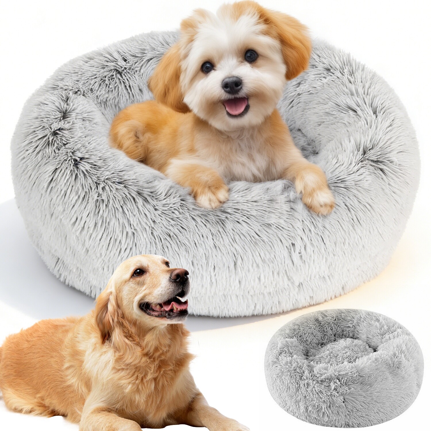 Pohodlné Teplé Pelíšek Pro Zvířata, Kulaté, 60 X 60 X 20 CM