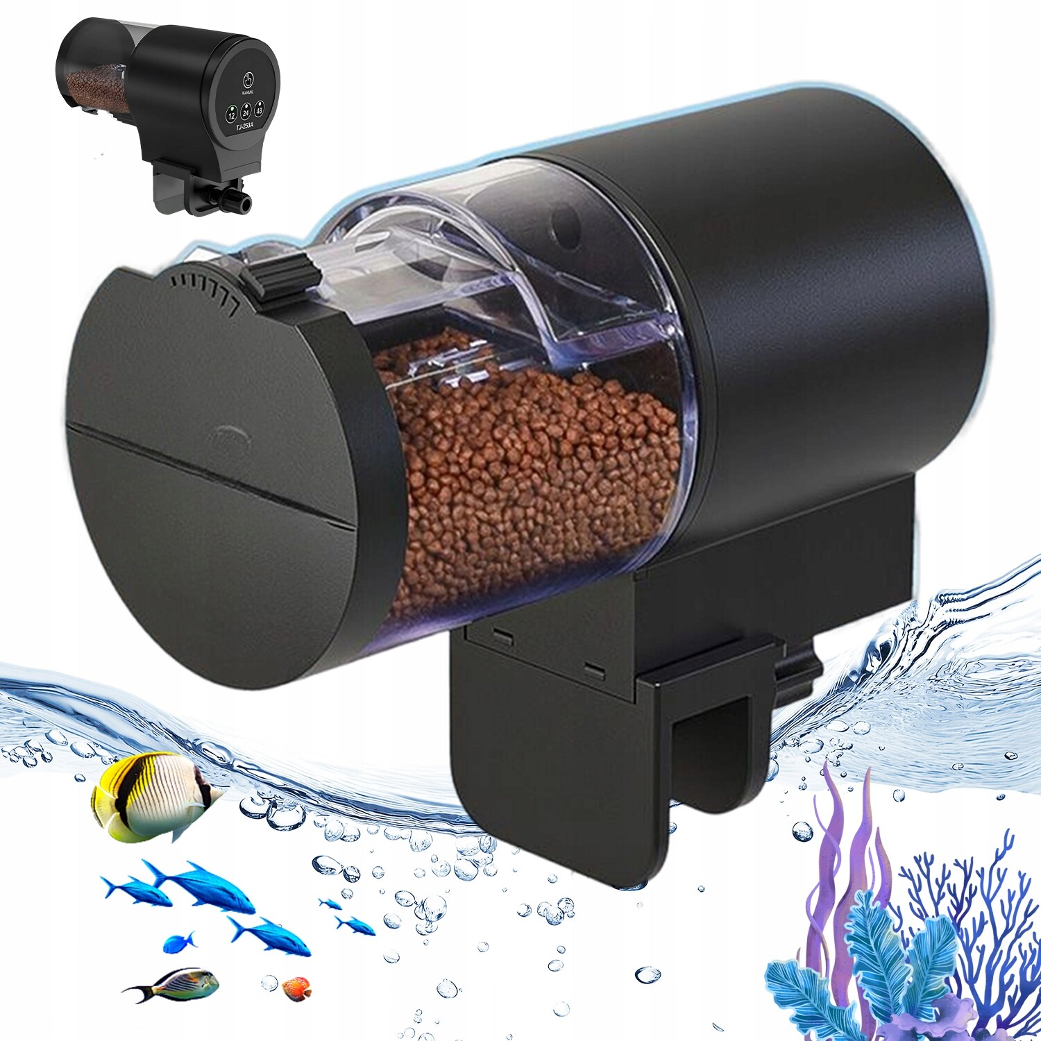 Krmítko Pro Ryby, Manuální A Automatické Krmení, Snadné Nastavení