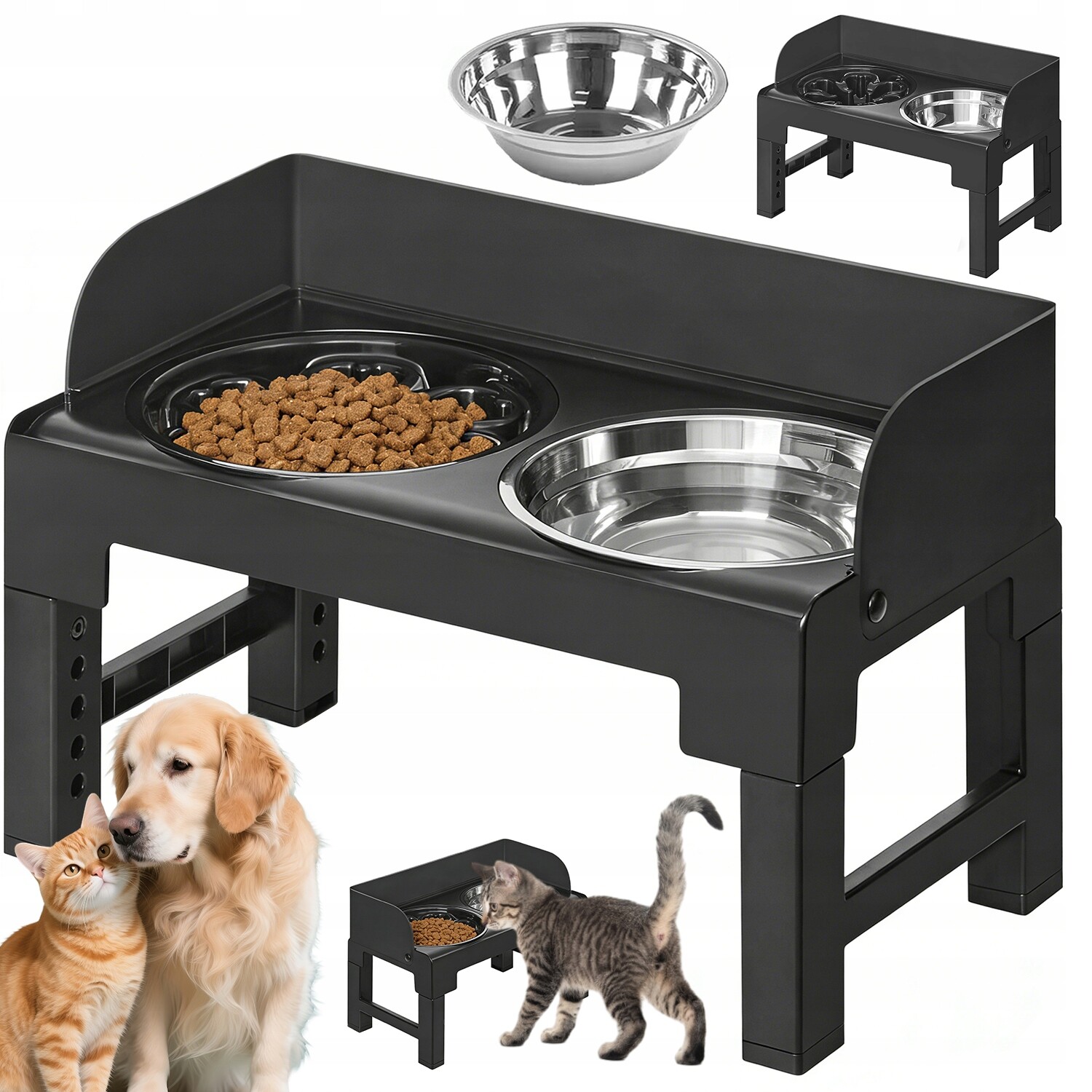 Miska Na Krmení S Nastavitelnou Výškou A Pomalým Jídlem Pro Psy