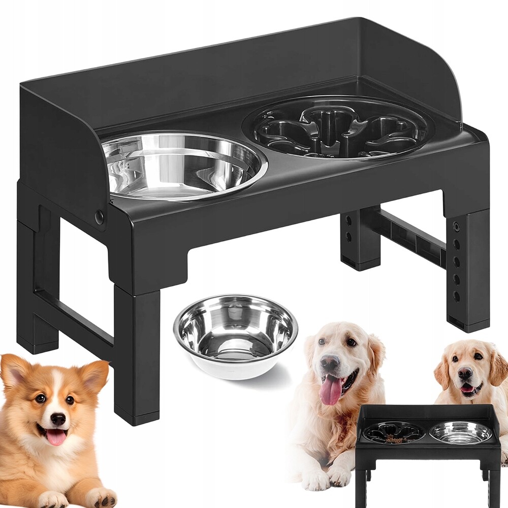 Nastavitelná Krmná Stanice Pro Psy A Kočky Se Třemi Miskami