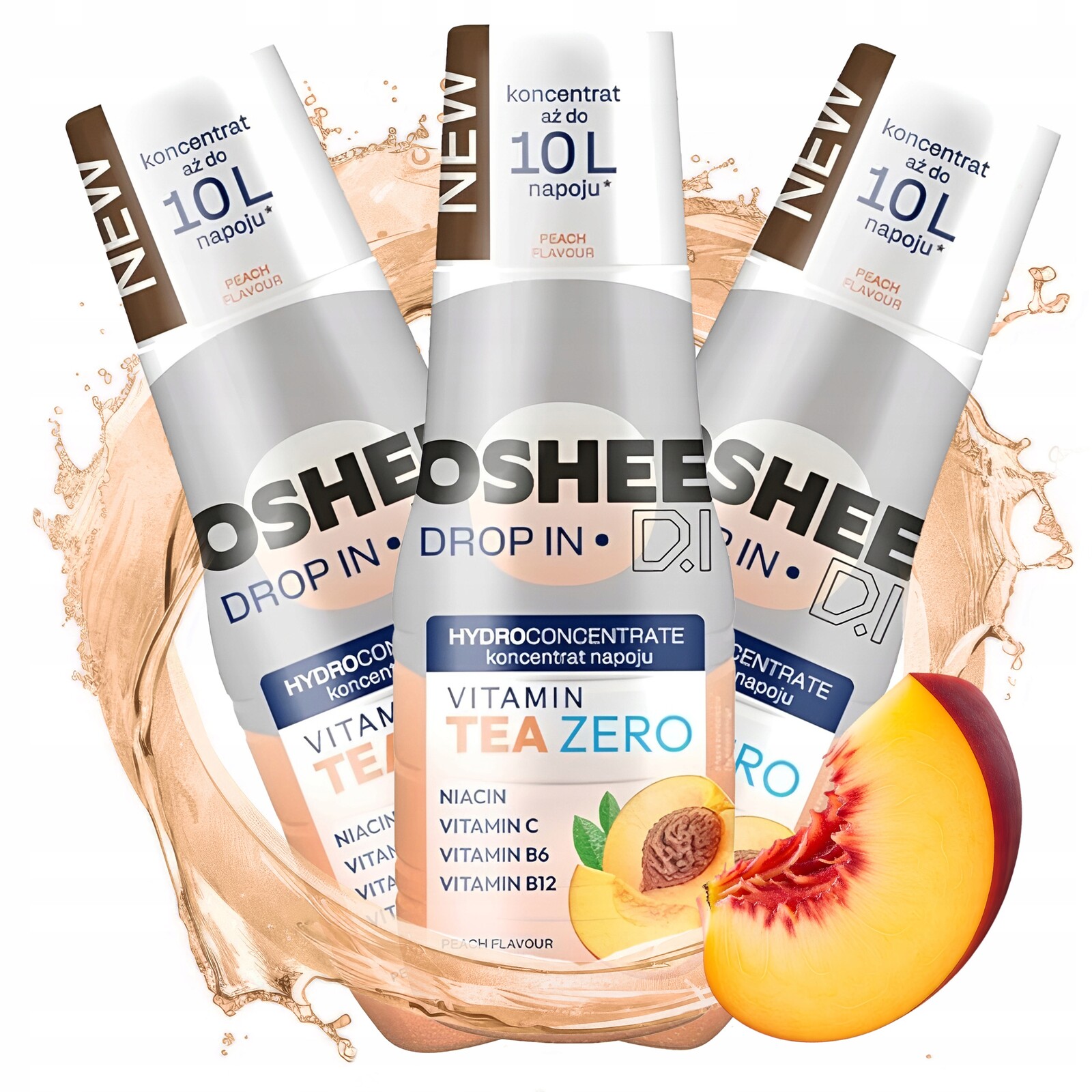 3X Sirup Do Saturatoru Koncentrát Čaj Broskev Bez Cukru Light 500 ML