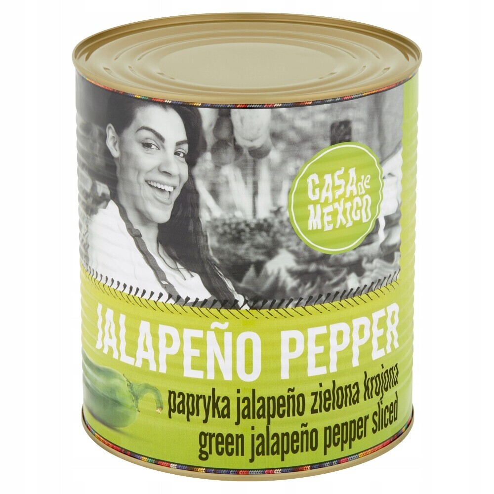 Paprika jalapeno zelená krájená Casa De Mexico 2,9 kg