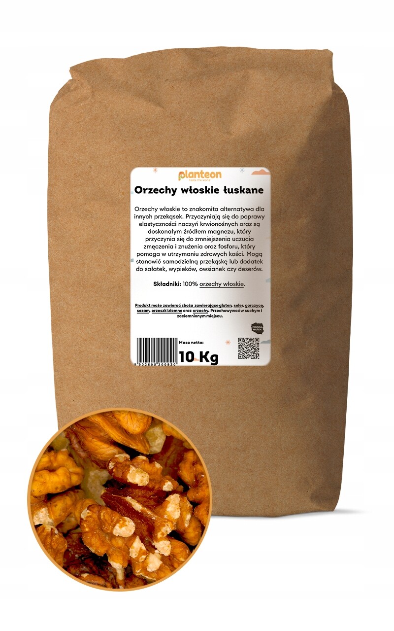 Vlašské ořechy loupané 10 kg – přísada do chleba a dezertů z čokoládových koláčů