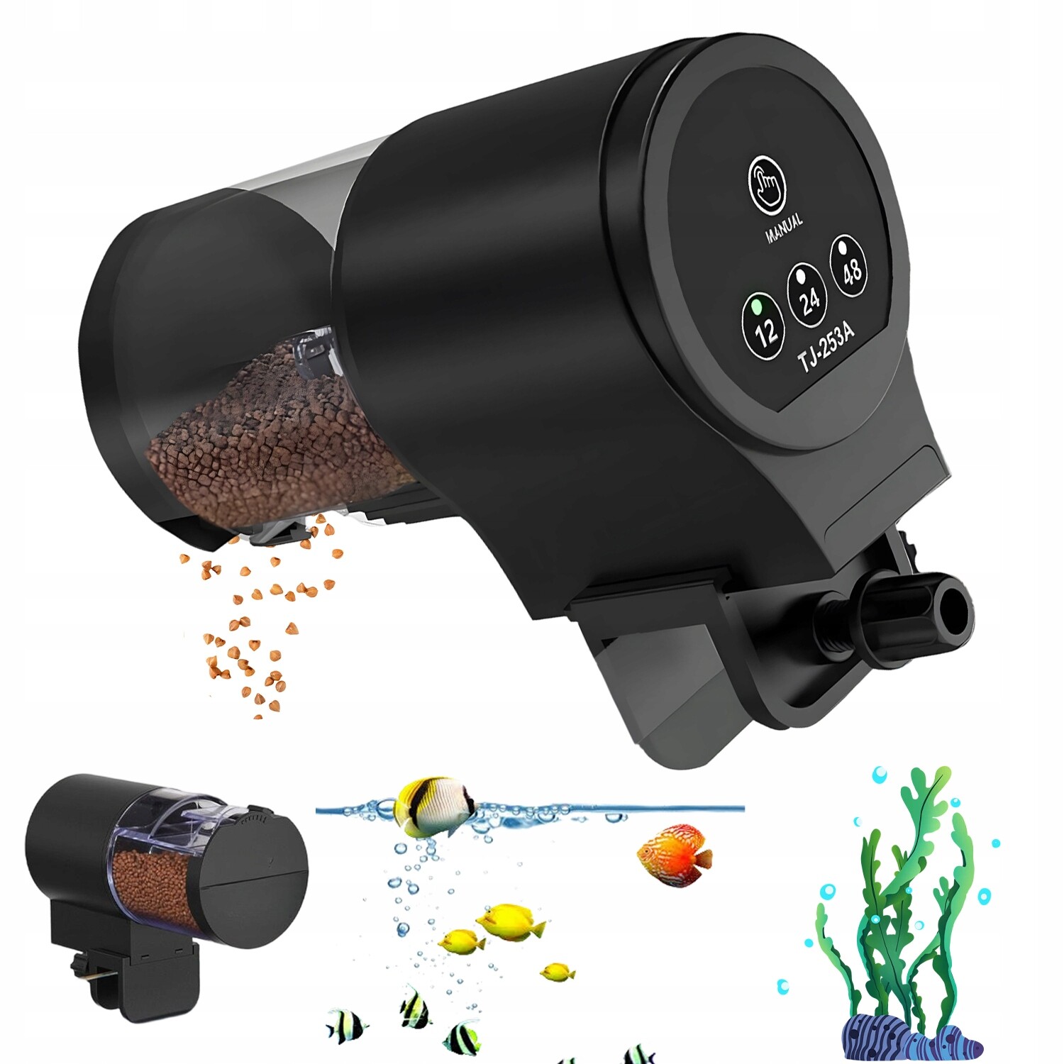 Automatický Podavač Krmiva Do Akvária S Velkou Kapacitou