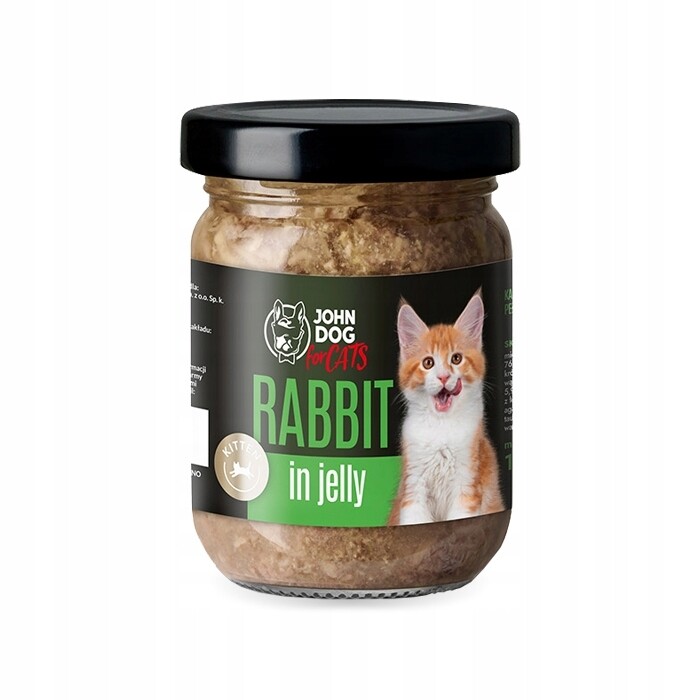 John Dog for Cats krmivo pro koťata králík v želé 100 g