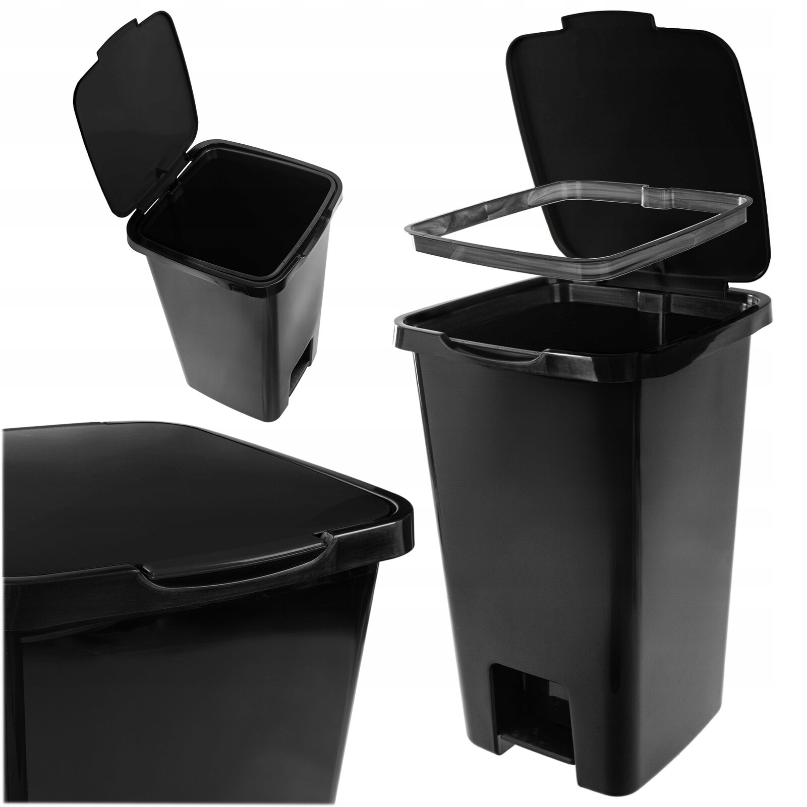 Odpadkový Koš 45L Nádoba Na Odpadky Pro Třídění Odpadu Odpadkový Koš S Pedálem