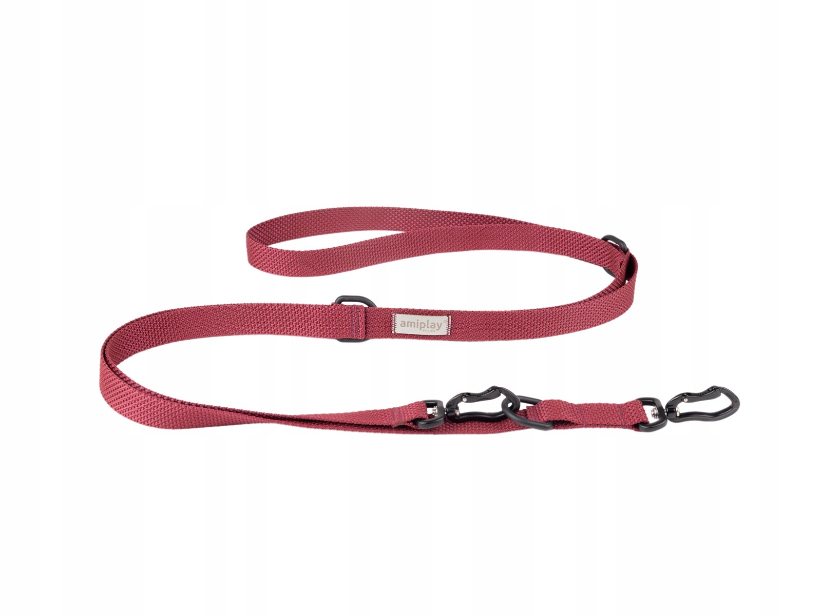 Vodítko Bordó páska 2,5 m Amiplay M