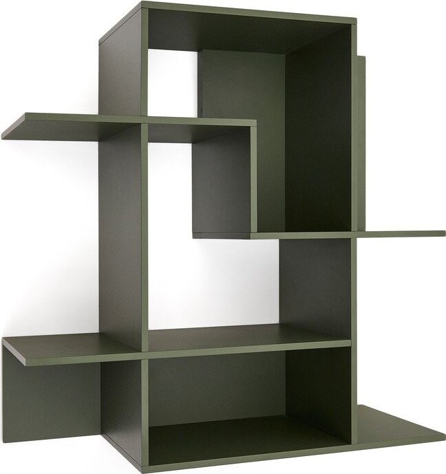 Zelený modulární policový systém 80x80x25 cm Ina – Kave Home