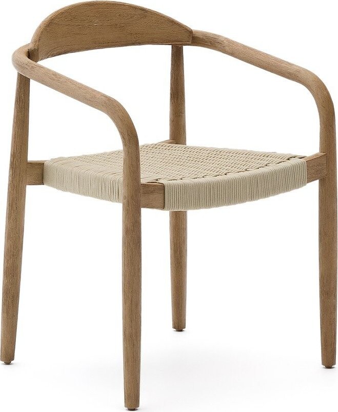 Béžové/v přírodní barvě dřevěné jídelní křeslo Nina – Kave Home
