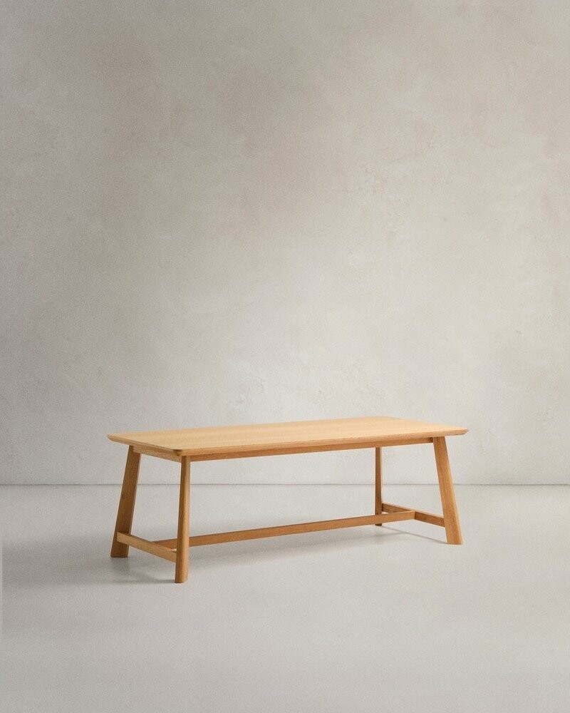 Jídelní stůl s deskou v dubovém dekoru 100x220 cm Idun – Kave Home