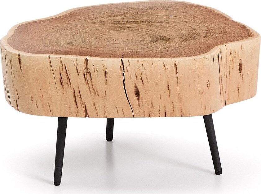 Kulatý konferenční stolek s deskou z akácie v přírodní barvě 49x47 cm Tavine – Kave Home