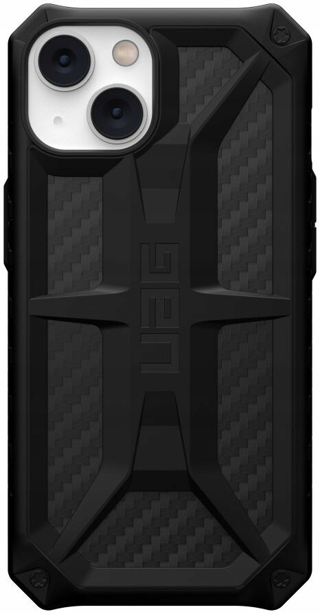 Pouzdro Uag pro iPhone 13 14, obal Karbon, zadní krytka Hard case