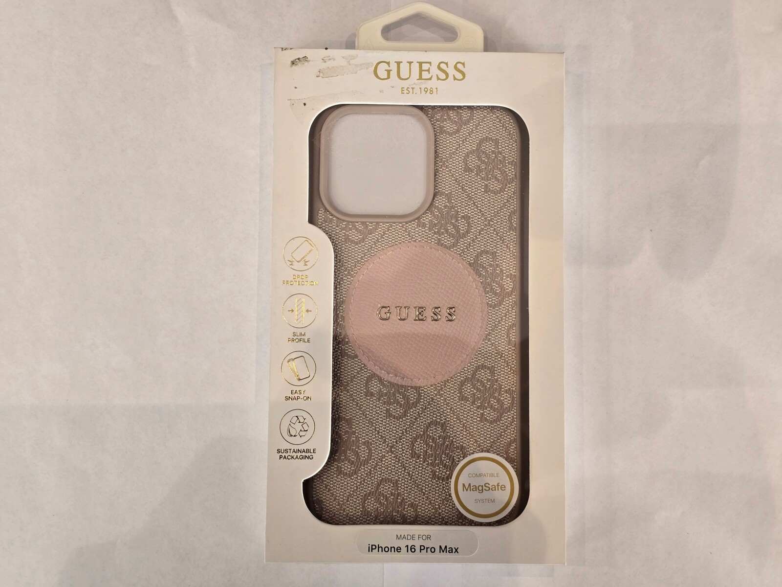 Guess pouzdro pro Iphone 16 Pro Max MagSafe růžové