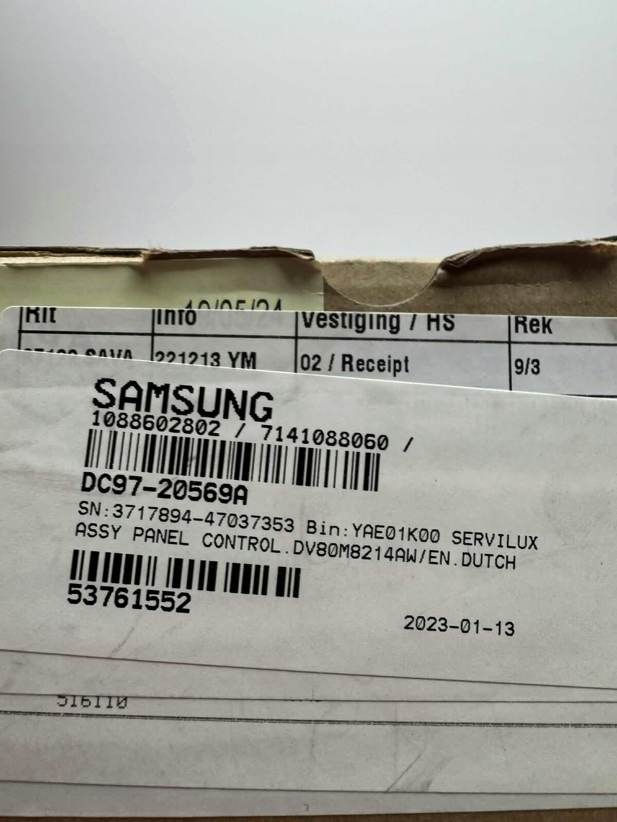 Samsung DC97-20569A – ovládací panel (assy Panel Control)