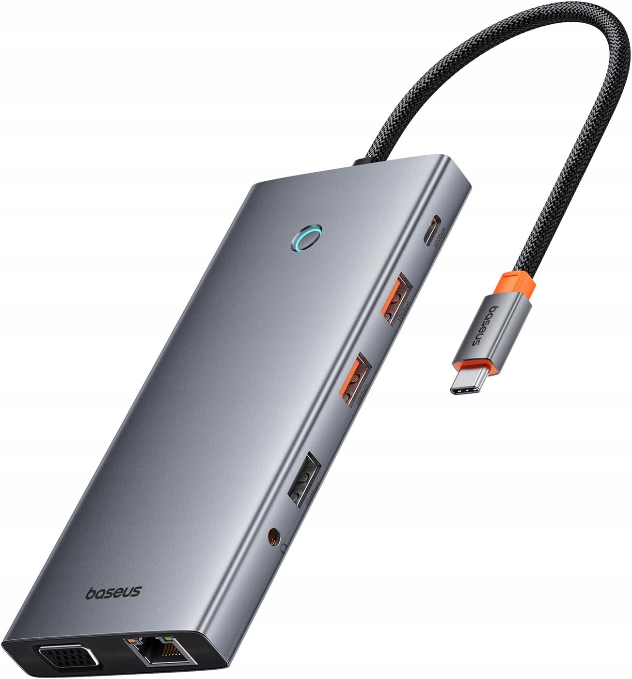 Baseus Dokovací stanice Usb C 13v1 3 monitory Hdmi Dp Vga PD100W 10Gb/s
