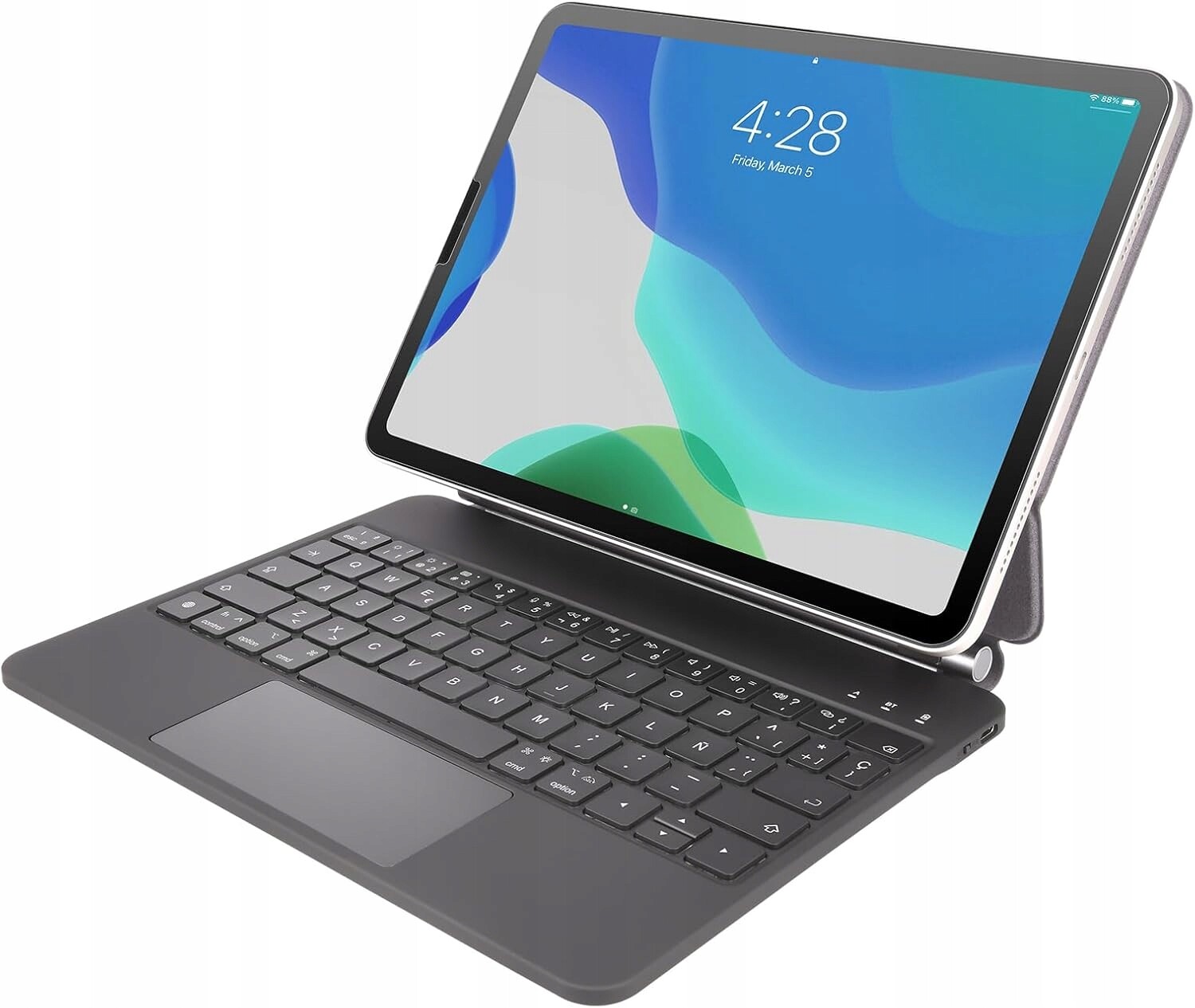 Pouzdro pro iPad Pro 10.9/11 Rii HL128 španělská klávesnice s trackpadem Qwerty
