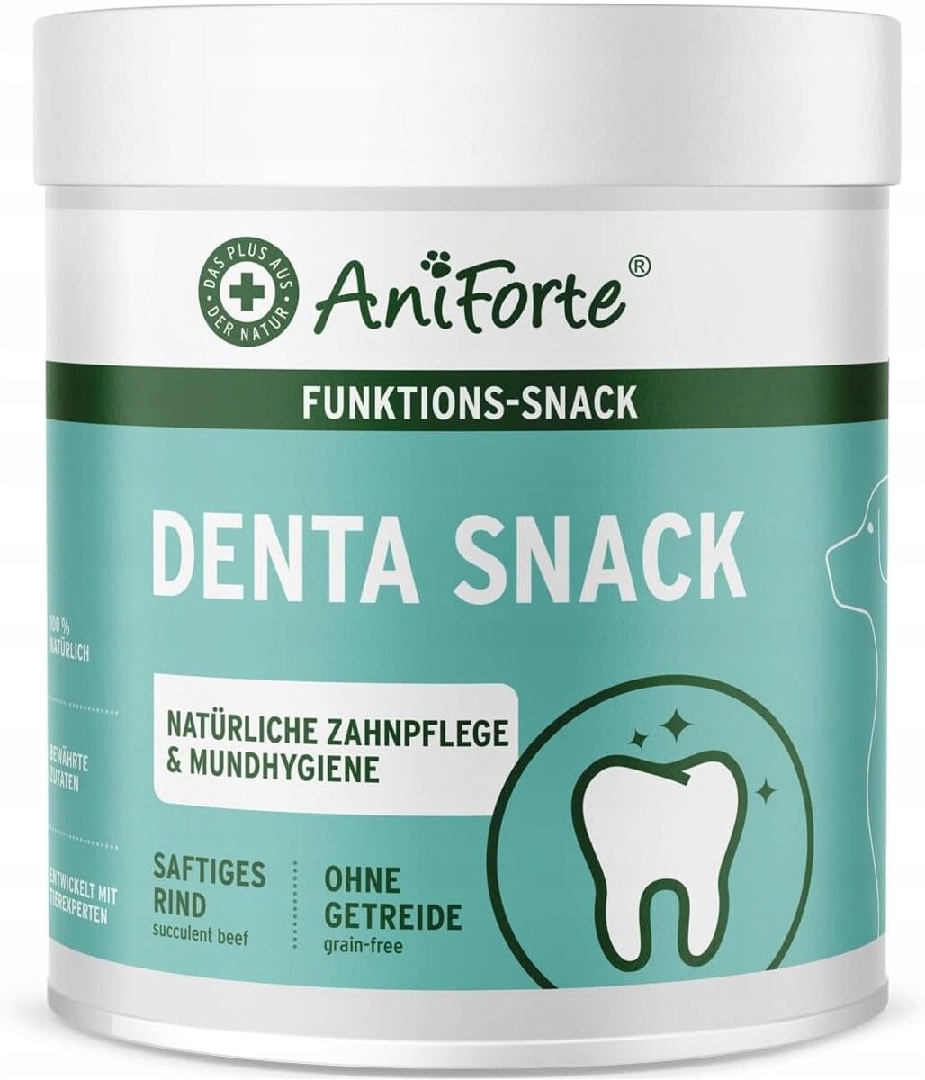 AniForte Denta Dog Snacks – Bezobilné dentální pamlsky pro psy pro péči o zuby a svěží dech 300g