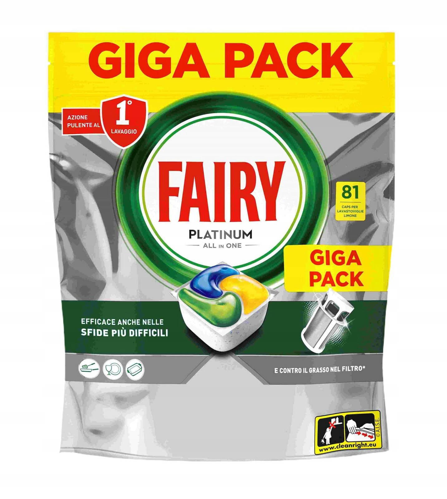 Fairy Platinum All In One Kapsle Do Myčky Lemon 1 Op. 81 Ks